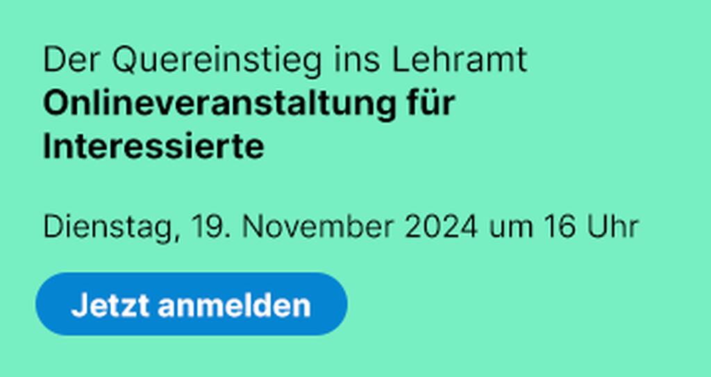 Infoveranstaltung Quereinstieg